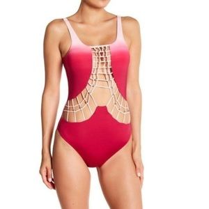 Dolce Vita Pink Ombre Sexy One Piece Swimsuit